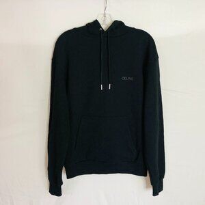 NWT CELINE Black Pullover Hoodie Sweatshirt Uni-Sex Mens Womens Sz XS AUTHENTIC